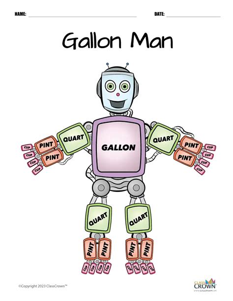 Gallon Man Printable